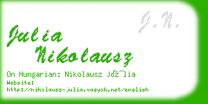 julia nikolausz business card